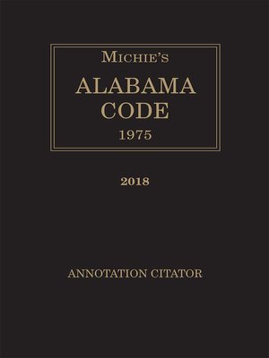 cover image of Michie's Alabama Citator